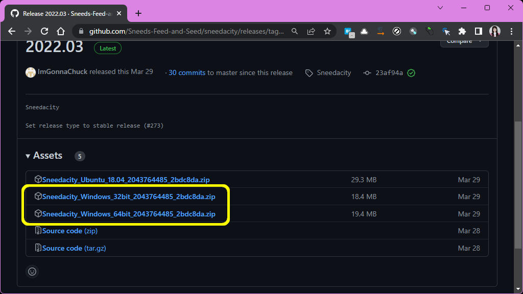 Assetsダウンロード