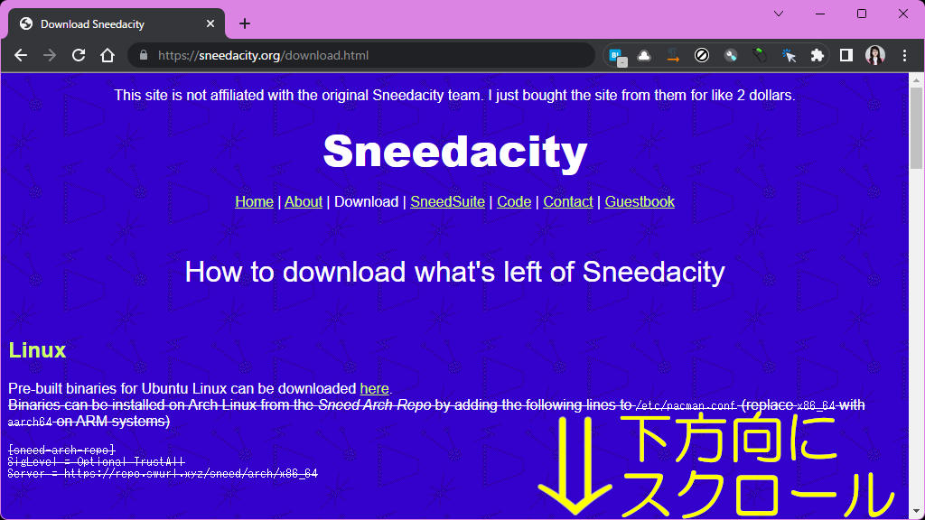 ダウンロードページ